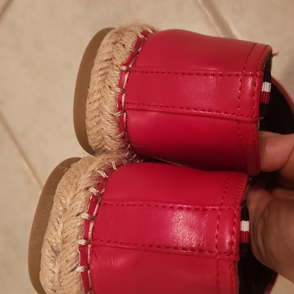 Tommy Hilfiger Bold Red Slip-On Espadrilles 6 1/2 Size - Picture 12 of 17